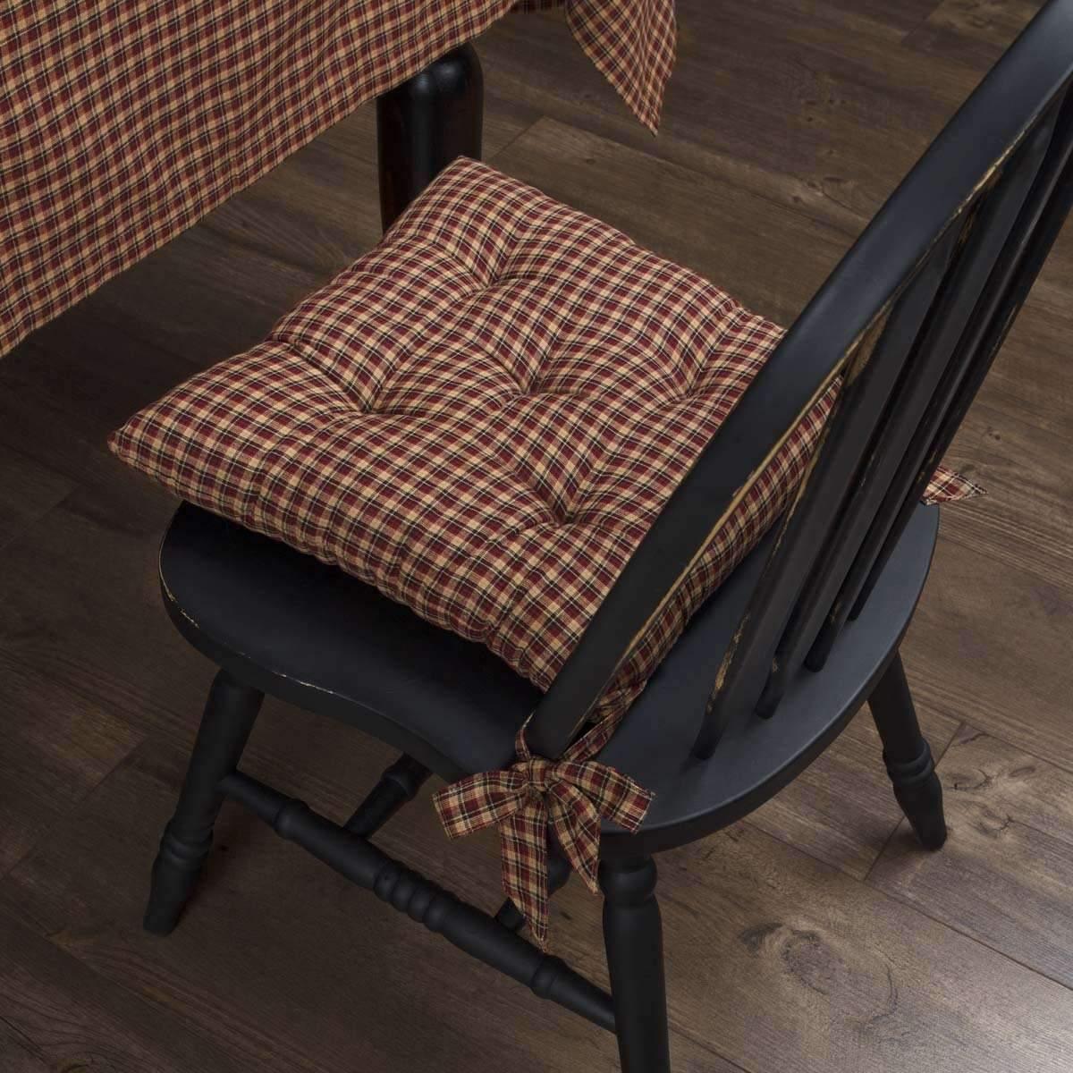 Patriotic Patch Plaid Chair Pad - Your Western Decor, LLC