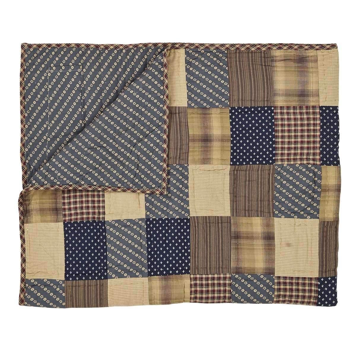 Patriotic Patch Quilted Throw 60x50 - Your Western Decor, LLC