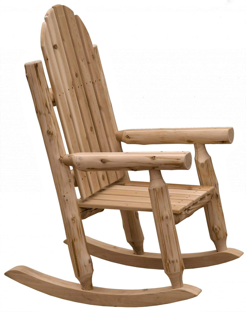 Natural rustic cedar wood rocking chair. Made in the USA - Your Western Decor