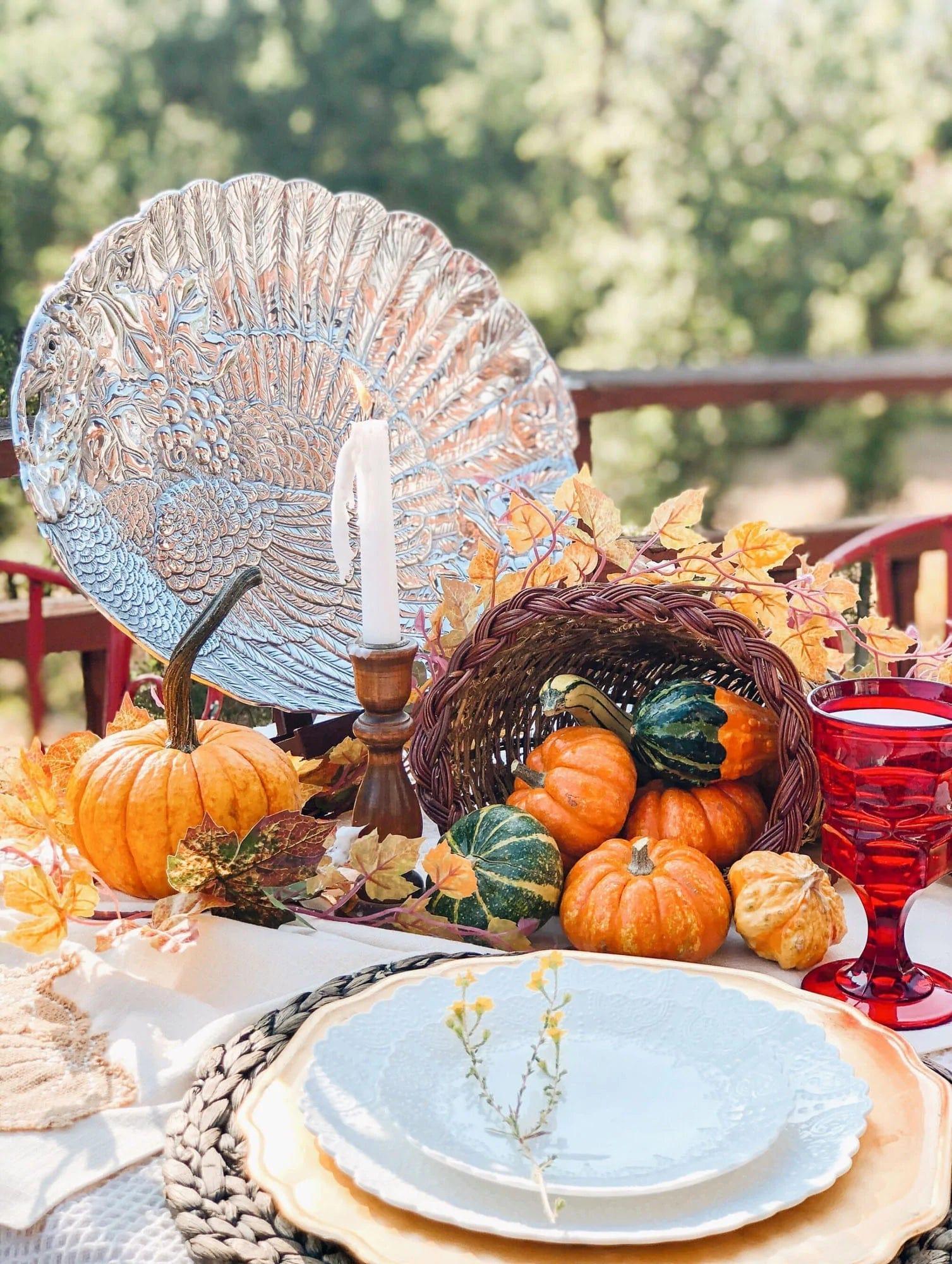 Handmade Aluminum Oval Turkey Platter table Setting - Your Western Decor