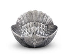 Handcrafted Aluminum Turkey Serving Bowl Front Detail