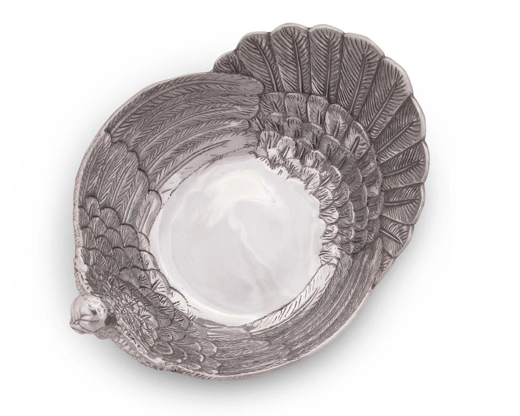 Handcrafted Aluminum Turkey Serving Bowl Inside Detail - Your Western Decor