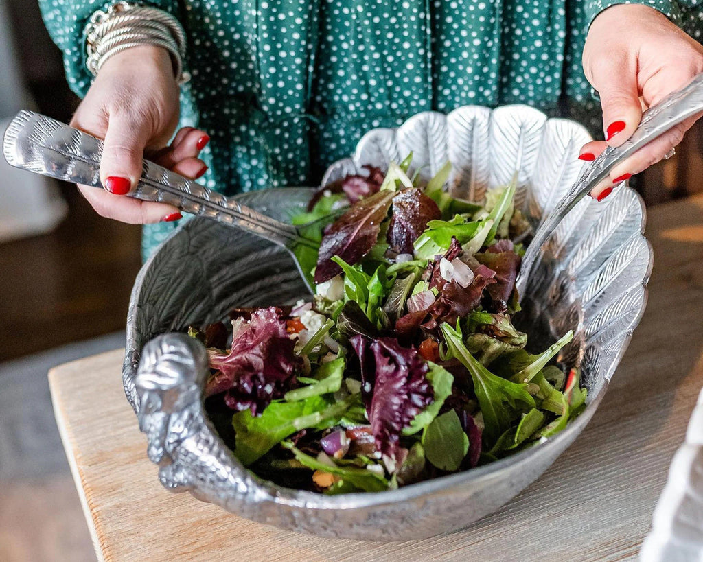 Handcrafted Aluminum Turkey Salad Bowl - Your Western Decor