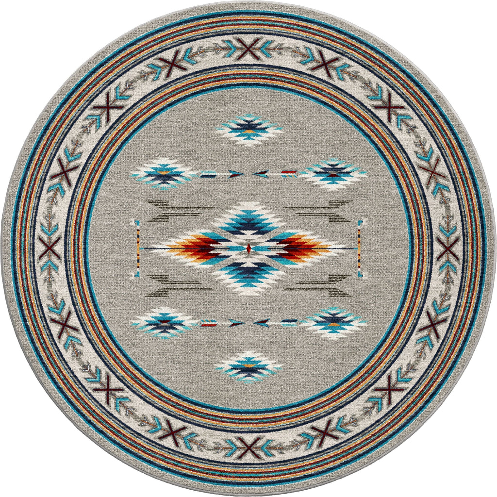 Americana Southwest Round Area Rug - Made in the USA - Your Western Decor