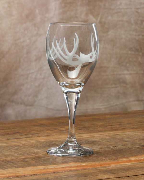 Deep Carved Antler Stemless Wine Glasses