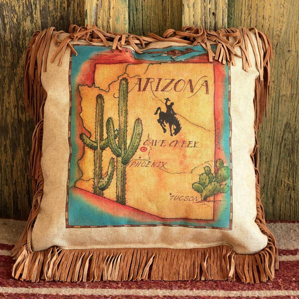 Linen Arizona State Accent Pillow - Your Western Decor, LLC
