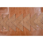 Tan Leather Arrow Patch Pillow detail - Your Western Decor