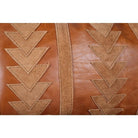 Tan Leather Arrow Patch Pillow detail - Your Western Decor