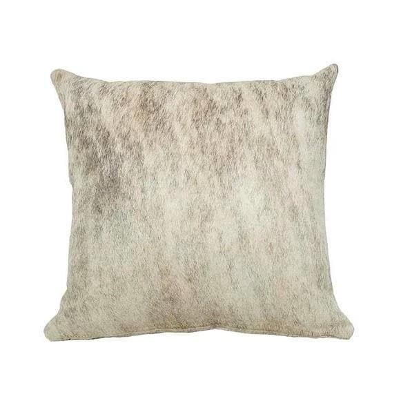 18x18 Light brindle cowhide throw pillow - Brazilian - 3 sizes - Made in the USA - Your Western Decor