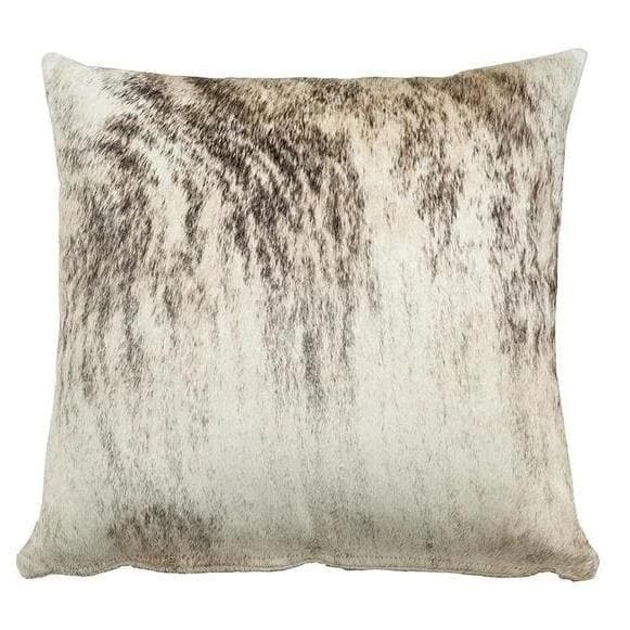 22x22. Light brindle cowhide throw pillow - Brazilian - 3 sizes - Made in the USA - Your Western Decor.