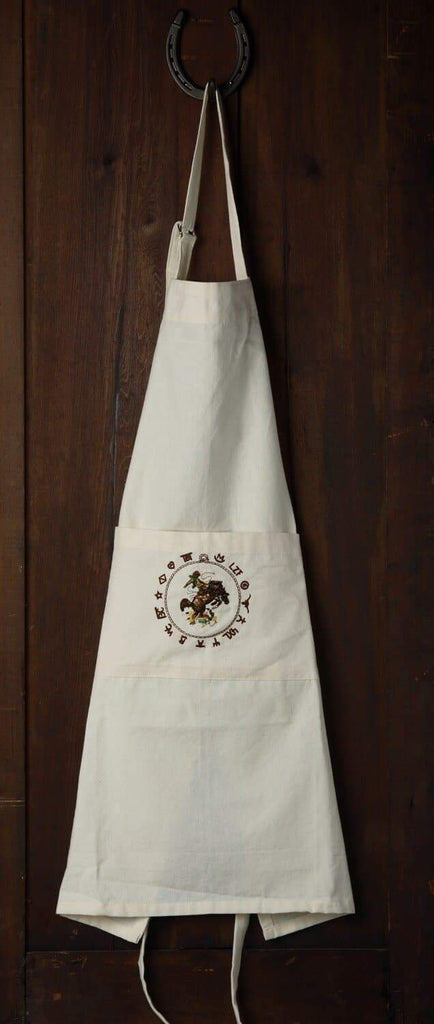 Bronc and brands western embroidered kitchen apron - Your Western Decor