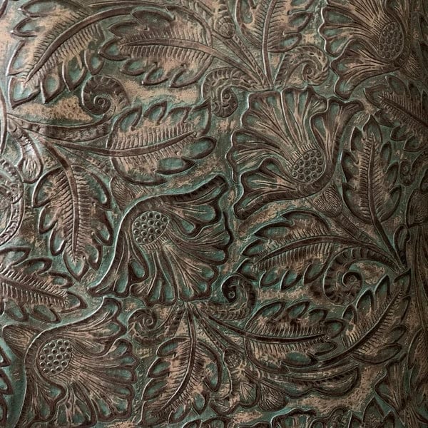 Autumn Turquoise Embossed Leather • Your Western Decor