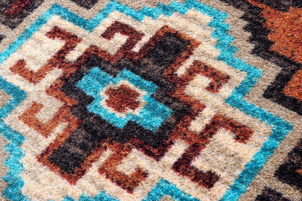 Badlands Area Rugs in Rust carpet detail - made in the USA - Your Western Decor
