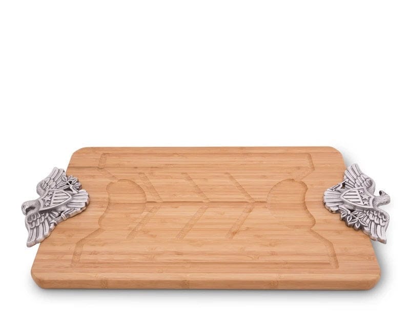 American Bald Eagle Bamboo and Pewter Carving Board - Your Western Decor