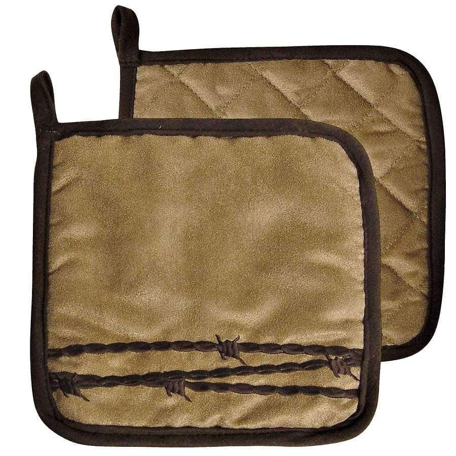 Barbed Wire Pot Holders & Oven Mitt - Your Western Decor, LLC