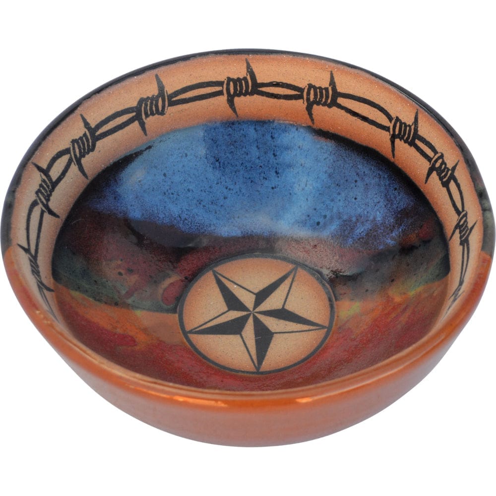 Barbed wire and star western bowl made in the USA - Your Western Decor
