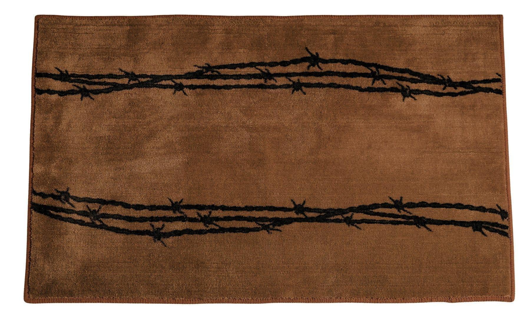 Western barbed wire accent rug - Your Western Decor