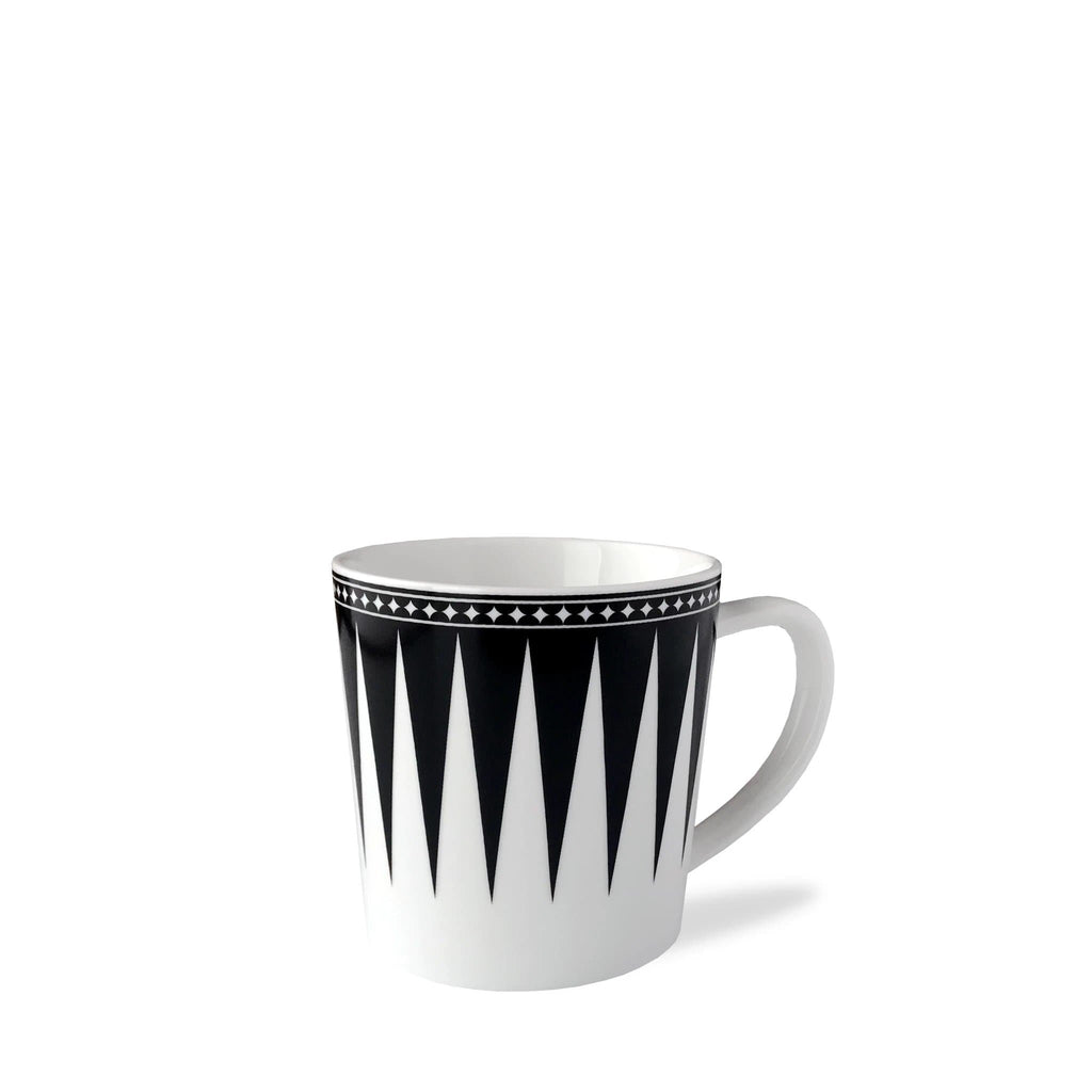 black and white porcelain mug. Made in the USA. Your Western Decor