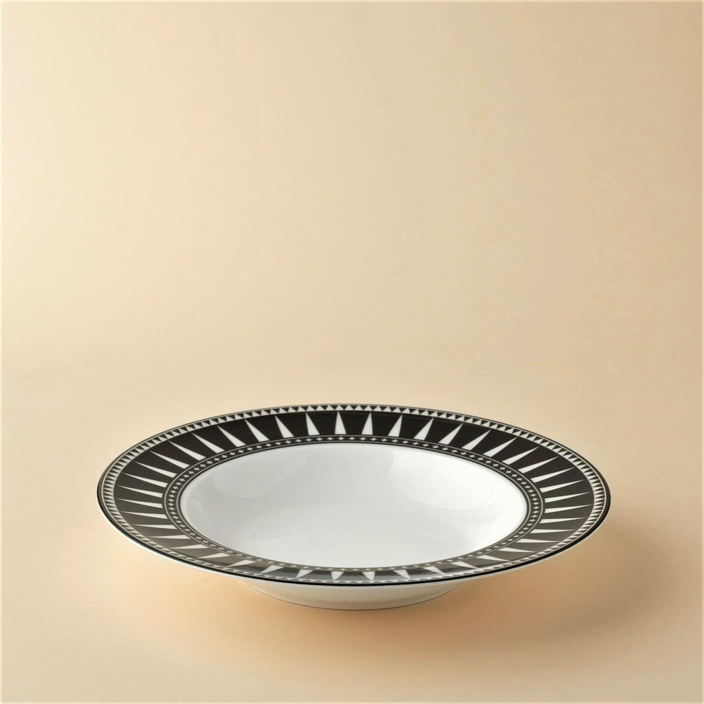 Black Burst Porcelain Soup Bowl - Your Western Decor, LLC