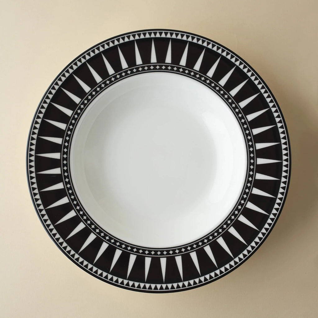 Black Burst Porcelain Soup Bowl - Your Western Decor, LLC