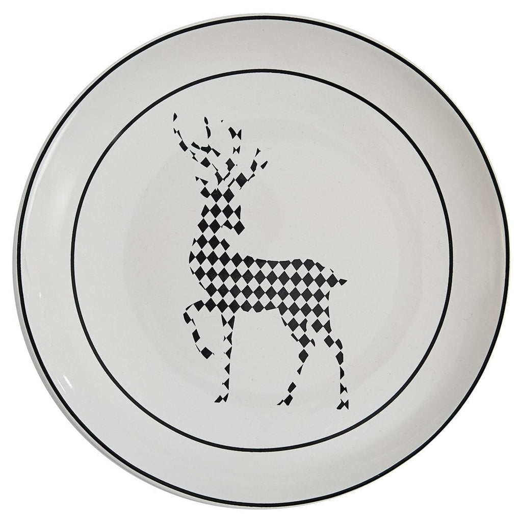 Maxwell Black Check Deer Salad Plate - Your Western Decor
