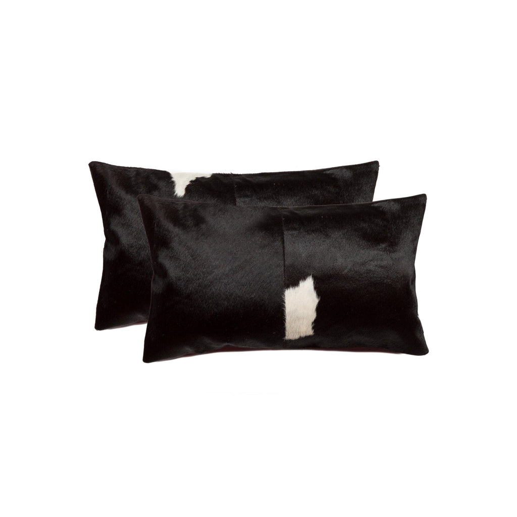 Black & White Cowhide 2-pc Pillow Set - Your Western Decor