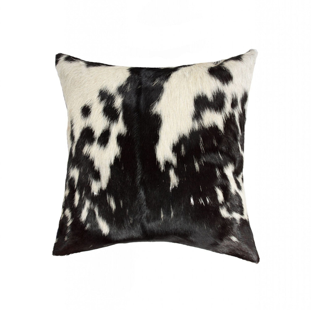 Black and white cowhide pillow - Your Western Decor