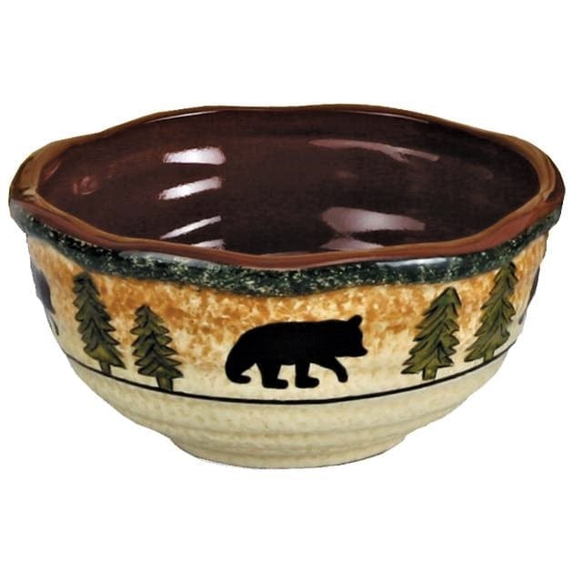 Black bear cereal bowl - Your Western Decor