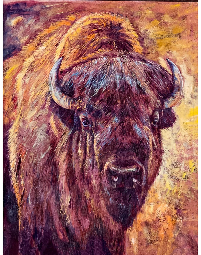 Bold Bison Framed Art Painting - American made Southwest decor - Your Western Decor