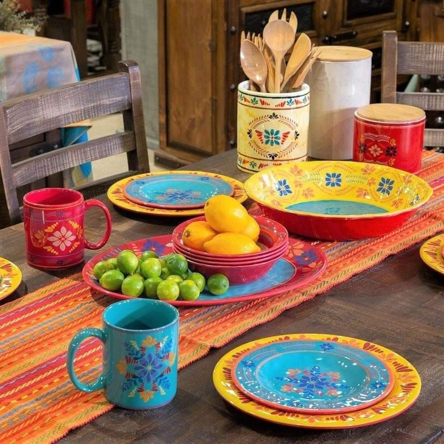 Bonita spanish inspired colorful melamine dinnerware and serving pieces. Your Western Decor