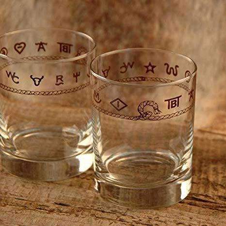 rope and brands western double old fashioned bar glasses - Your Western Decor