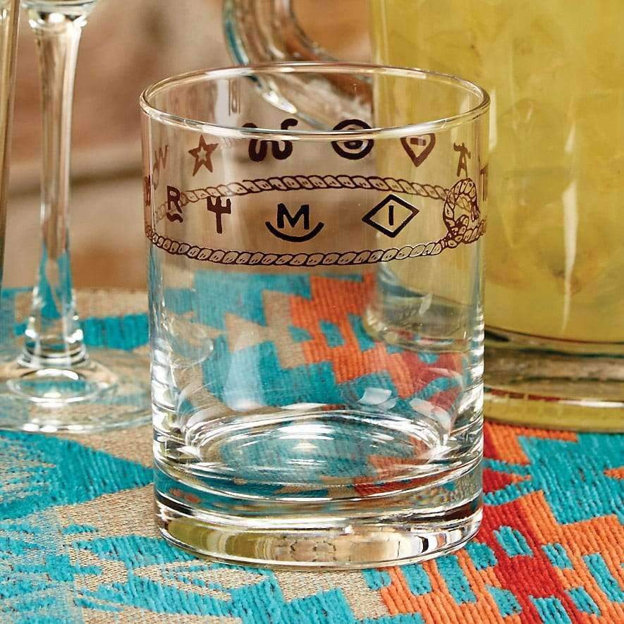 rope and brands western double old fashioned bar glasses