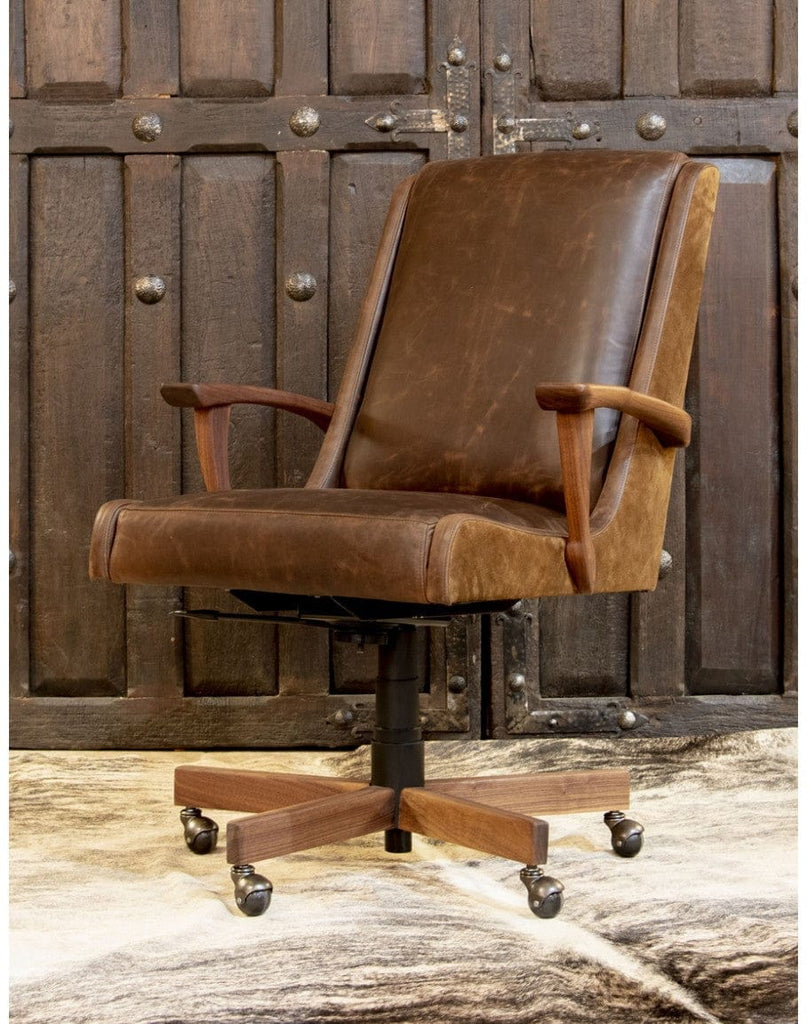 Braxton Distressed Leather Office Chair - Your Western Decor