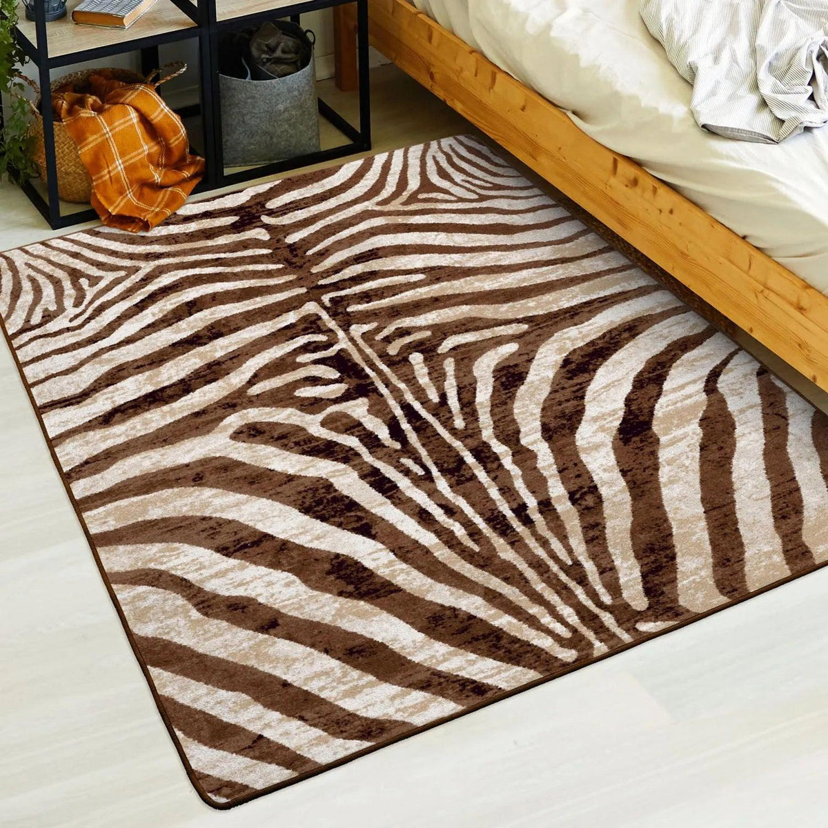 Zebra Rug Light Color Brown Zebra Print Rugs | Zebra Decor | Your Western Decor