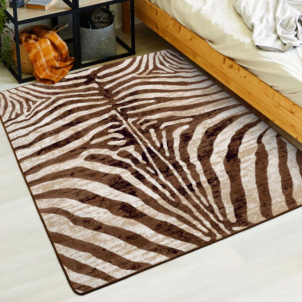 Brown Zebra Print Rugs made in the USA - Your Western Decor