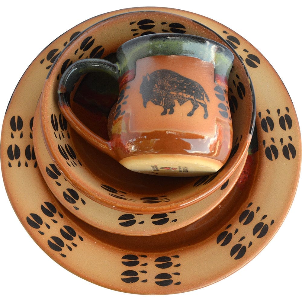 Buffalo Tracks Dinnerware - Handmade pottery made in the USA - Your Western Decor