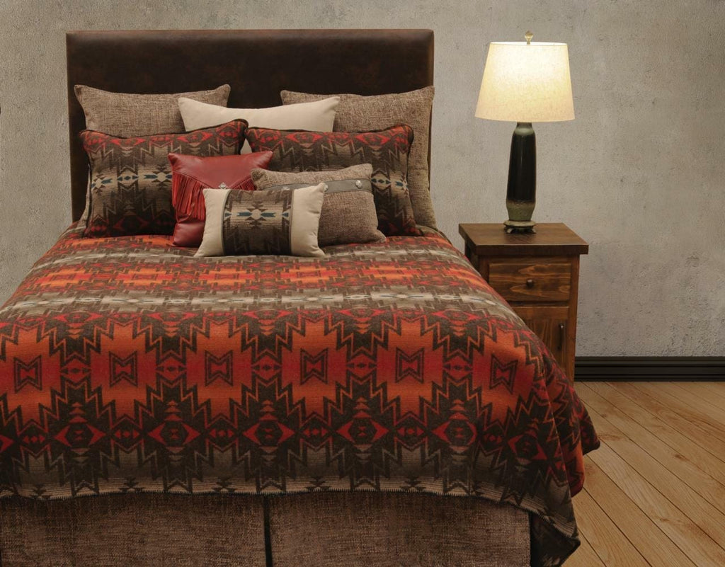 Burnt Luminaria Southwestern Coverlet and Accents made in the USA - Your Western Decor