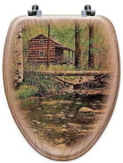 Cabin Retreat Rustic Art Toilet Seat - Your Western Decor. LLC