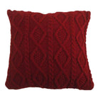 Red cable knit throw pillow. Your Western Decor