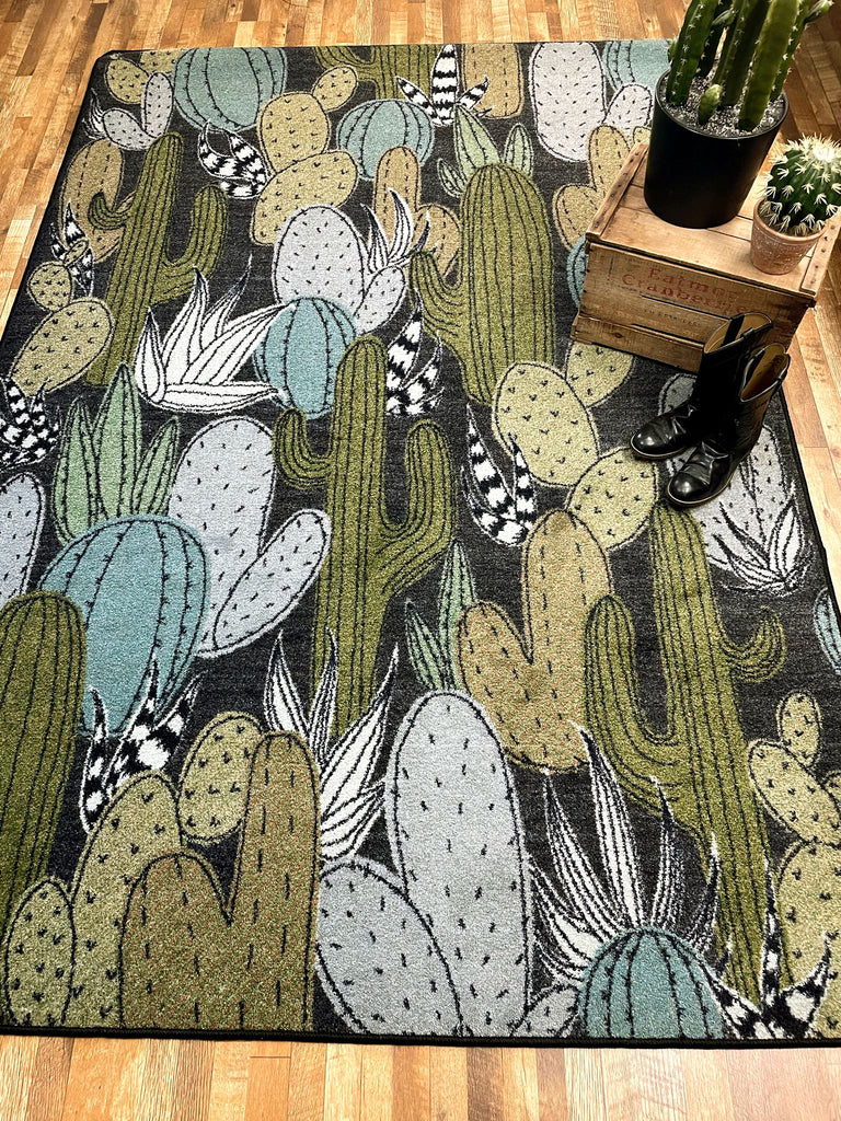 Cacti Cluster Southwest Rugs made in the USA - Your Western Decor