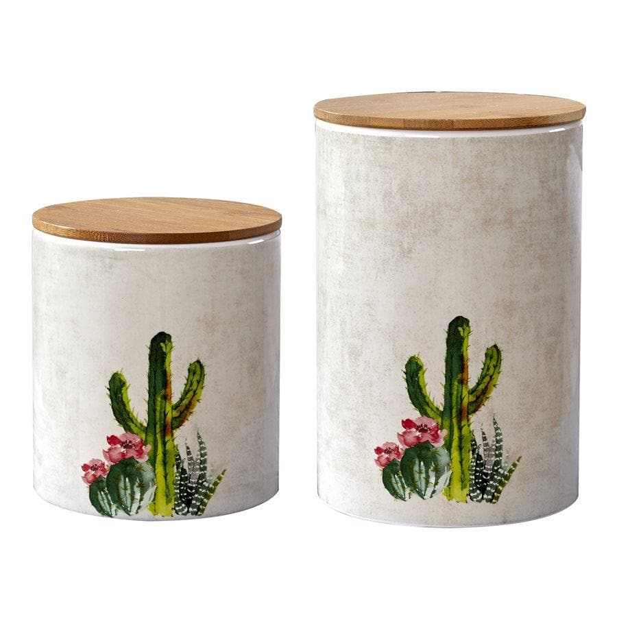 Succulent printed canister set. Your Western Decor