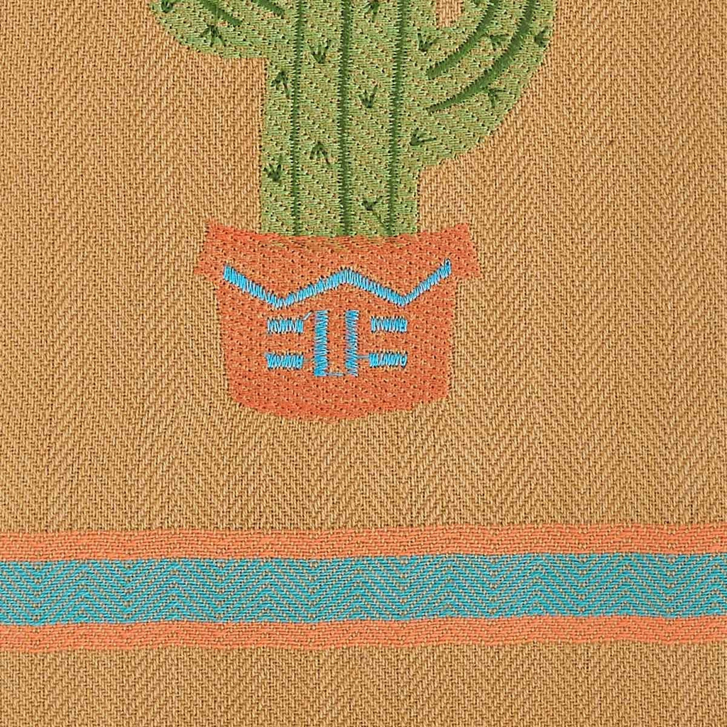 Embroidered Cactus Kitchen Towel Detail - Your Western Decor
