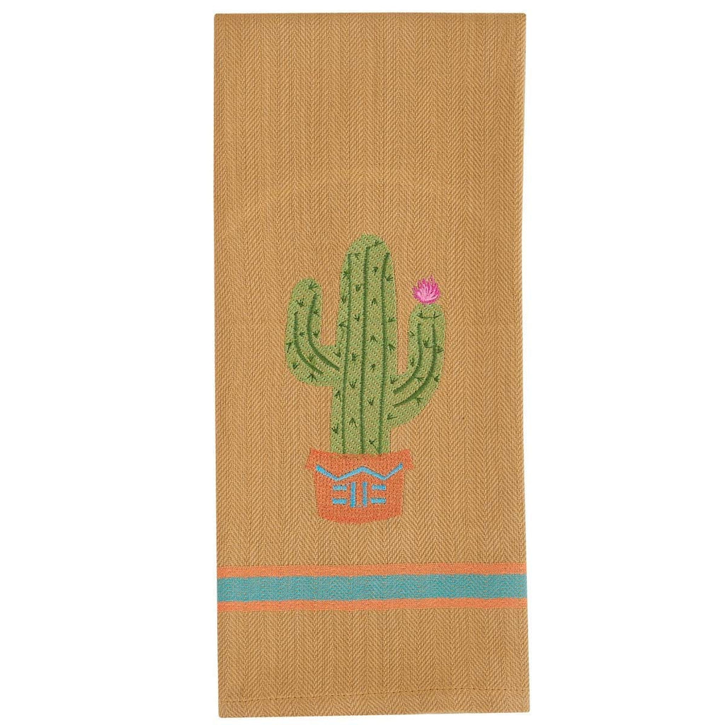 Embroidered Cactus Kitchen Towel - Your Western Decor