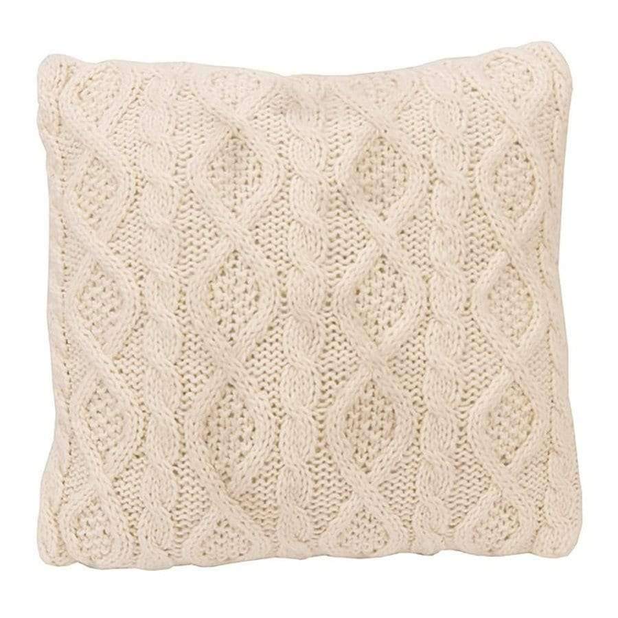 Cream cable knit accent pillow. Your Western Decor