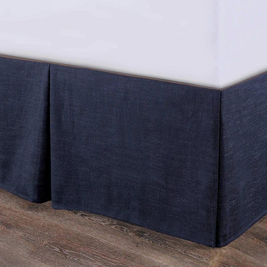 Camden Navy Bed Skirt - Your Western Decor