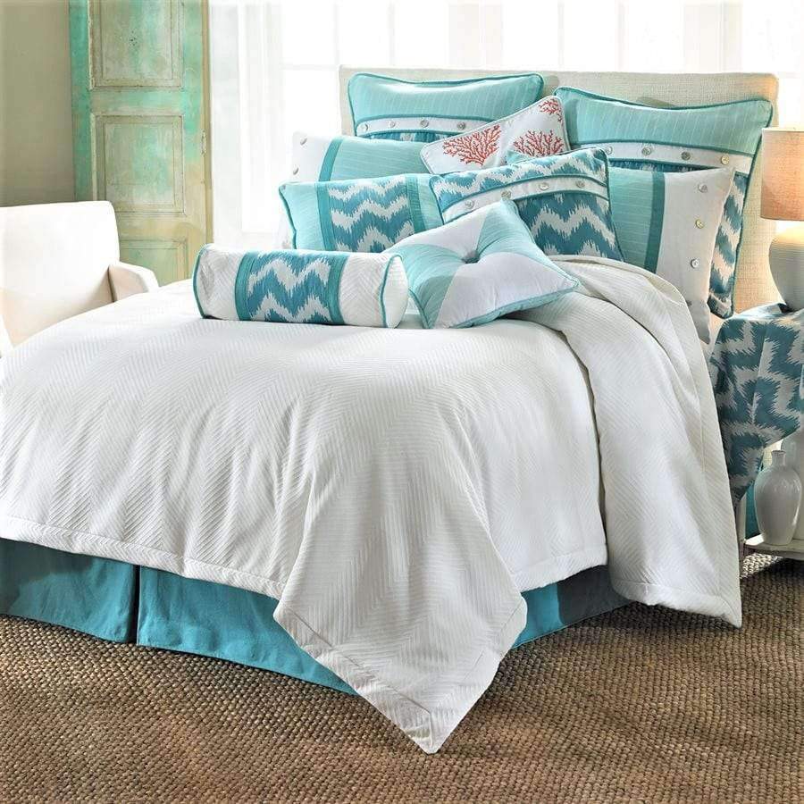Catalina Isle aqua and white bedding collection - Your Western Decor