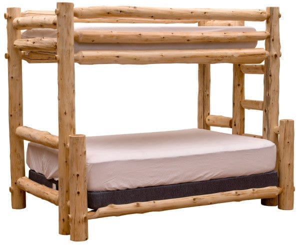 Cedar Log Bunk Bed Single/Double - Made in the USA - Your Western Decor
