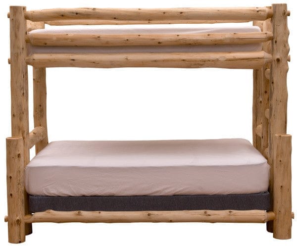 Cedar Log Bunk Bed Single/Double - Made in the USA - Your Western Decor