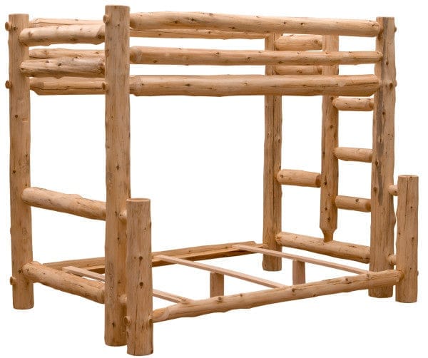 Cedar Log Bunk Bed Single/Queen - Made in the USA - Your Western Decor