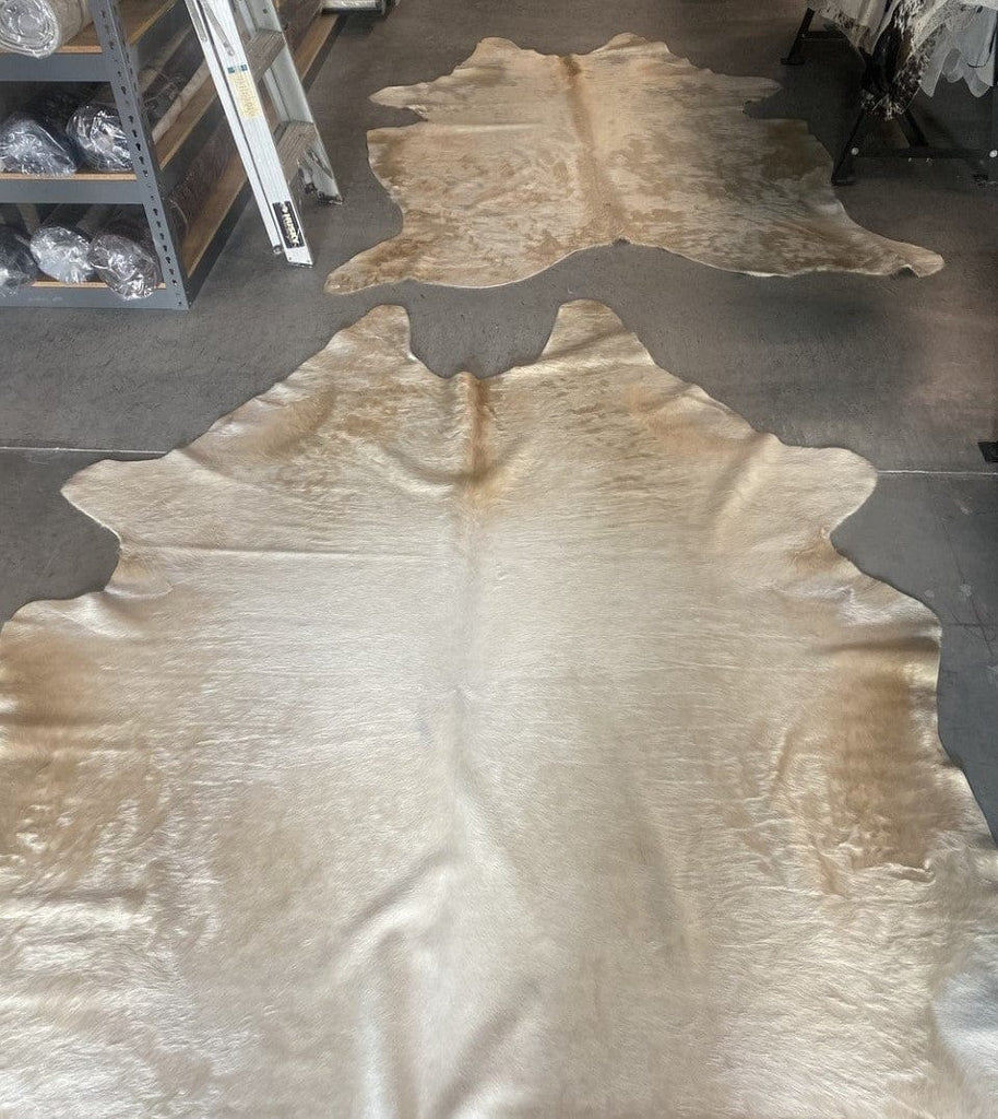 Brazilian champagne cowhide rugs extra large - Your Western Décor & Design